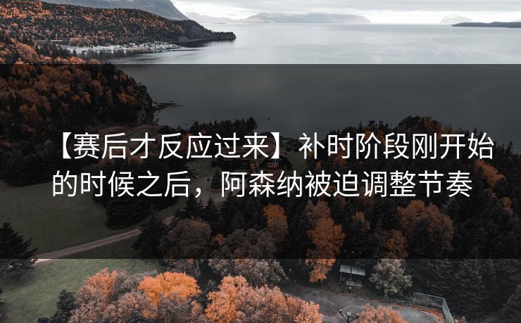 【赛后才反应过来】补时阶段刚开始的时候之后，阿森纳被迫调整节奏
